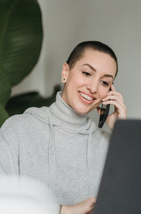 a woman using a sports betting site