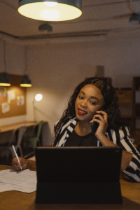 a woman using a betting website