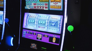 A slot machine at the casino