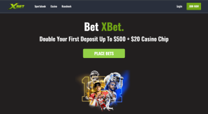 The XBet home page