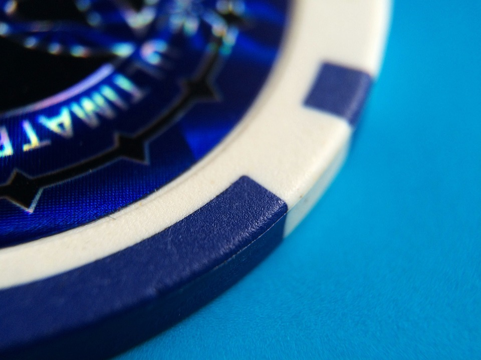A zoomed-in image of a poker chip