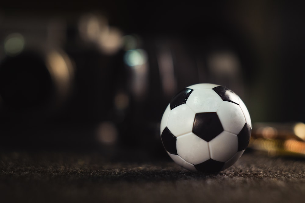Soccer ball on the ground