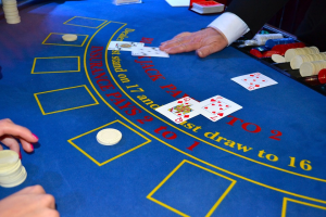 A casino game in progress