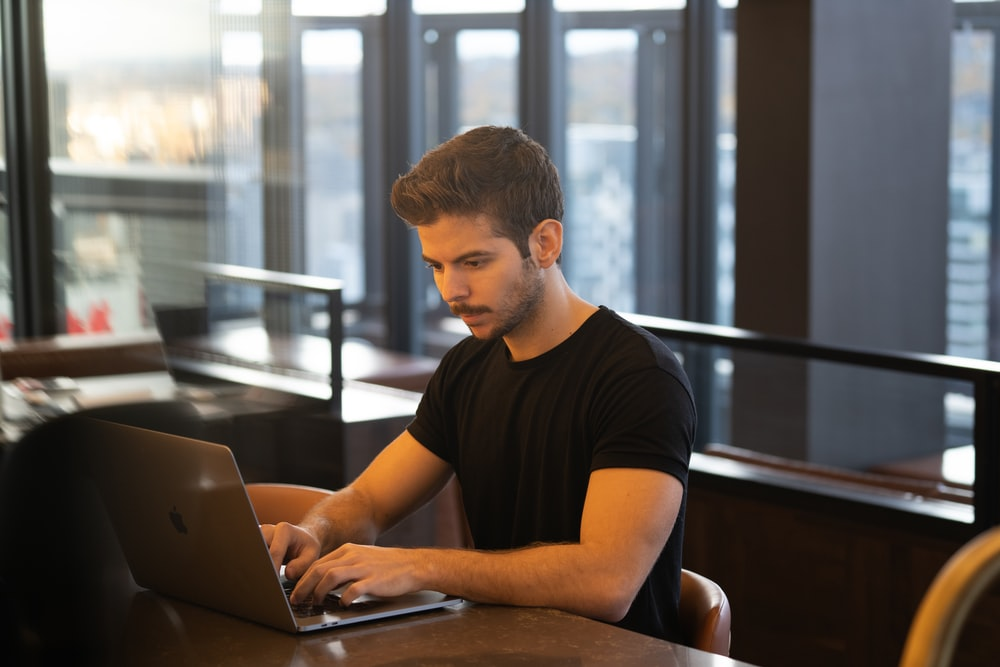 A man placing a sports bet online