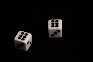 Black and white dice