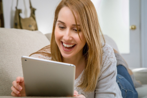 Happy online bettor