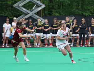 a defender trying to block another player